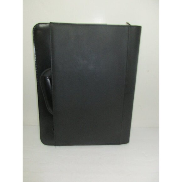Allant Milano Leather Padfolio With Strap & Tablet Holder Black Organizer New - Picture 3 of 3
